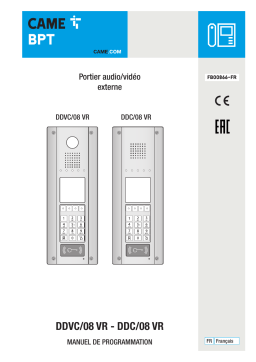 CAME DDVC-DDC/08VR VIDEO ENTRY SYSTEM Manuel utilisateur