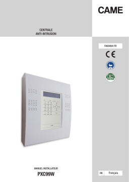 CAME PROXINET BURGLAR ALARM SYSTEM Installation manuel