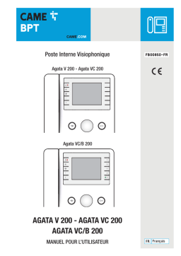 CAME AGATA V-VC-VCB200 VIDEO ENTRY SYSTEM Manuel utilisateur