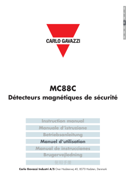 CARLO GAVAZZI MC88CM1 Safety magnetic actuator Manuel du propriétaire