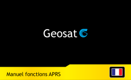 AvMap Geosat 6 APRS Manuel utilisateur