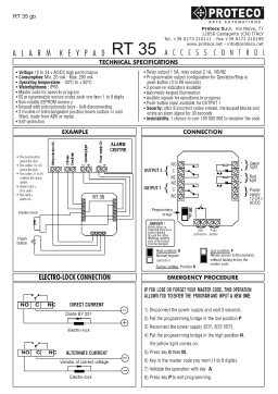 Proteco RT35 Manuel utilisateur