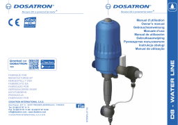 dosatron D8WL Manuel du propriétaire