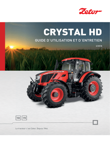 Zetor CRYSTAL HD 2018 Manuel utilisateur | Fixfr
