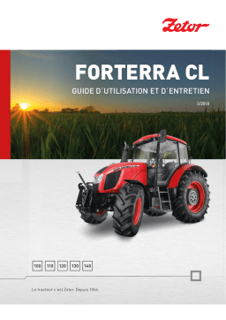 Zetor FORTERRA CL 2018 Manuel utilisateur