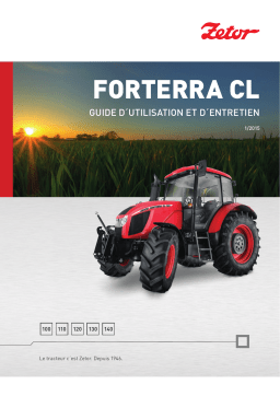 Zetor FORTERRA CL 2015 Manuel utilisateur