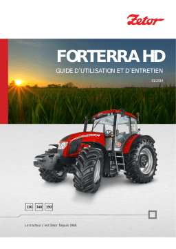 Zetor FORTERRA HD 2014 Manuel utilisateur