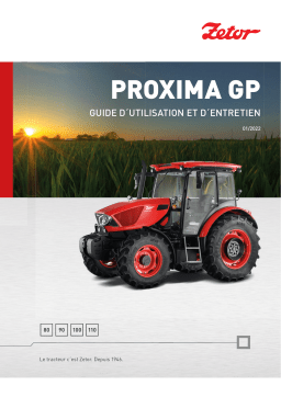 Zetor PROXIMA GP T2 2019 Manuel utilisateur