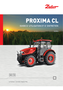 Zetor PROXIMA CL 2021 Manuel utilisateur