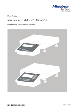 Minebea Intec Midrics MW1 | MW2 Balances complètes Manuel du propriétaire