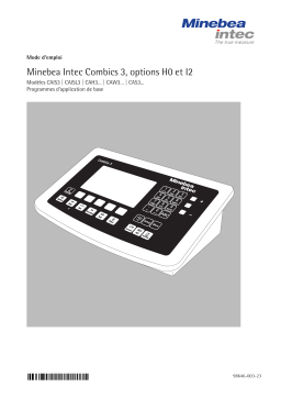 Minebea Intec Combics 3, options H0 et I2 Modèles CAIS3 | CAISL3 | CAH3… | CAW3… | CAS3… Programmes d’application de base Manuel du propriétaire