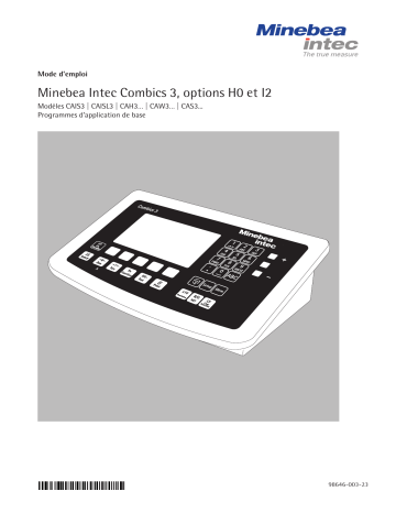 Minebea Intec Combics 3, options H0 et I2 Modèles CAIS3 | CAISL3 | CAH3… | CAW3… | CAS3… Programmes d’application de base Manuel du propriétaire | Fixfr