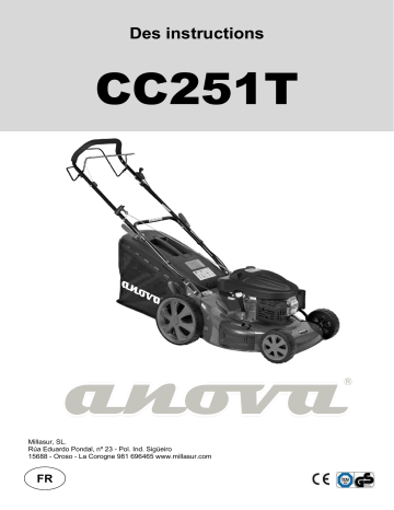 Anova CC251T LAWN MOWER SELF-PROPELLED 6HP Manuel du propriétaire | Fixfr