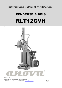 Anova RLT12GVH ROMPEDORA DE LEÃA CONVERTIBLE 12 TON. MOTOR GASOLINA 7HP Manuel du propriétaire