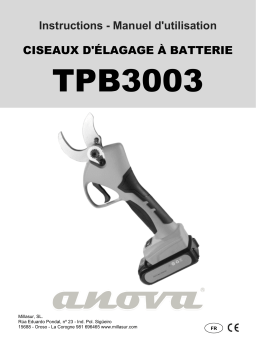 Anova TPB3003 BATTERY PRUNING SCISSORS 1050W 21V 2.0Ah 40MM Manuel du propriétaire