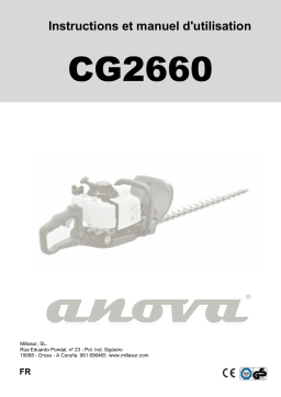 Anova CG2660 HEDGE TRIMMERS GASOLINE HEDGE TRIMMER 25,4CC Manuel du propriétaire