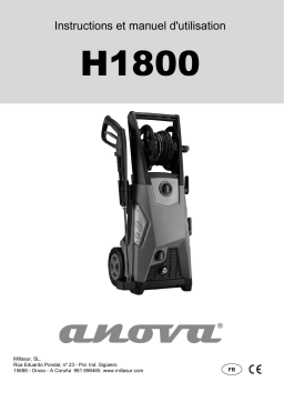 Anova H1800 HIDROLAVADORA 3000W 180bar 8.7L/min Manuel du propriétaire