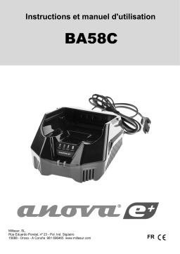 Anova BA58C QUICK CHARGER LITHIUM-ION BATTERY E-PLUS 58V Manuel du propriétaire