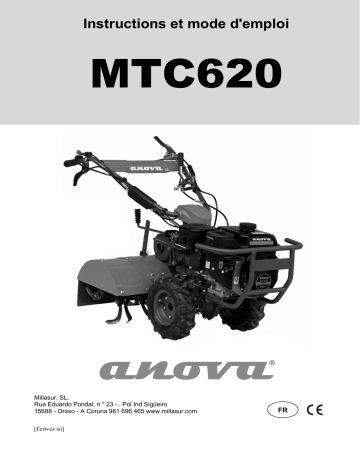 Anova MTC620 MOTOCULTOR 212 c.c. 7HP Manuel du propriétaire | Fixfr