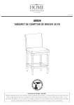 AveSix ABB26-L32 Abbott 26&quot; Spindle Counter Stool Mode d'emploi