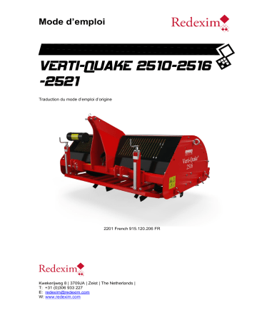Verti-Quake® 2521 | Verti-Quake® 2510 | Redexim Verti-Quake® 2516 Manuel du propriétaire | Fixfr