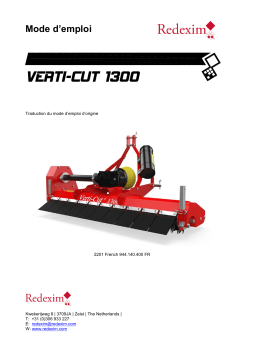 Redexim Verti-Cut® 1300 Manuel du propriétaire