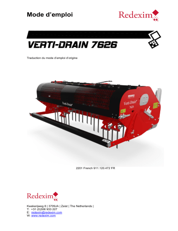 Redexim Verti-Drain® 7626 Manuel du propriétaire | Fixfr