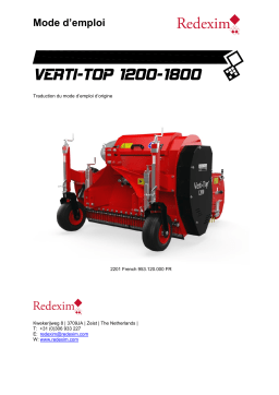 Redexim Verti-Top® 1200 Manuel du propriétaire