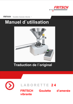 Fritsch Vibratory Feeder LABORETTE 24 Mode d'emploi