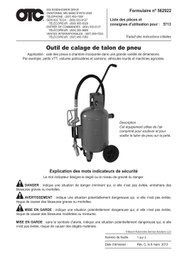 OTC 5713 Tire Bead Seater Mode d'emploi