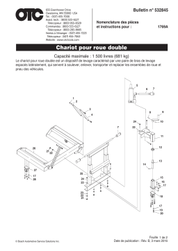 OTC 1769A Truck Dual Wheel Dolly Mode d'emploi