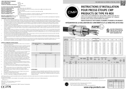 CMP PX Type RapidEx Barrier Cable Glands Guide d'installation