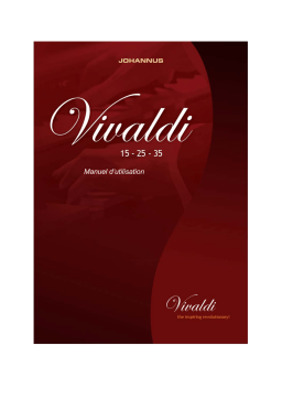 Johannus Vivaldi 35 Manuel utilisateur