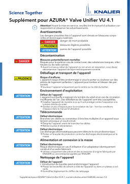 Knauer Supplément pour AZURA Valve Unifier Manuel du propriétaire