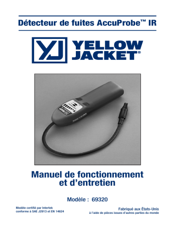 Yellow Jacket AccuProbe™ IR LEAK DETECTOR Manuel utilisateur | Fixfr