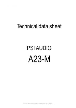 PSI A23-Ms Fiche technique