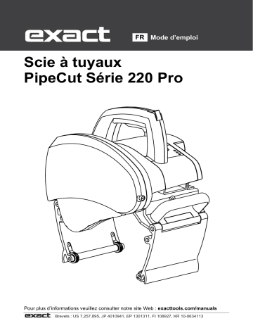 eXact PipeCut 220 Pro Series Manuel utilisateur | Fixfr