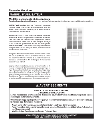 E7ED | E7EM | Intertherm E7EU Manuel utilisateur | Fixfr