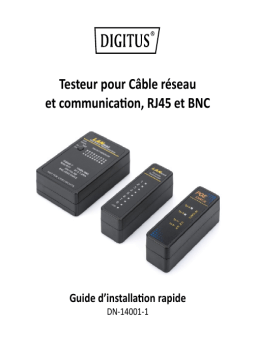 Digitus DN-14001-1 Network and Communication Cable Tester, RJ45 and BNC Guide de démarrage rapide