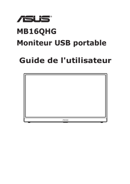 Asus ZenScreen MB16QHG Monitor Mode d'emploi