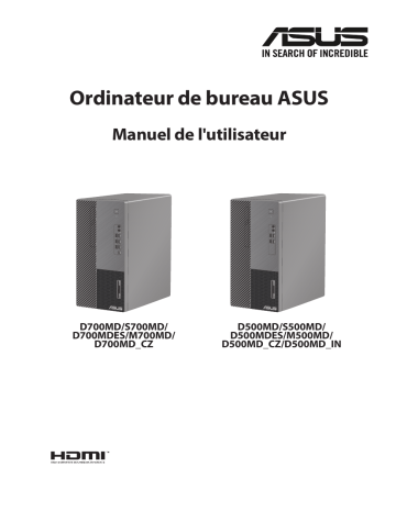 D500MD | S500MD | M700MD | Asus D700MD Tower PC Manuel utilisateur | Fixfr