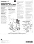 Honeywell Home HE205A1000/U Whole-Home Large Bypass Humidifier 17 GPD Guide de d&eacute;marrage rapide