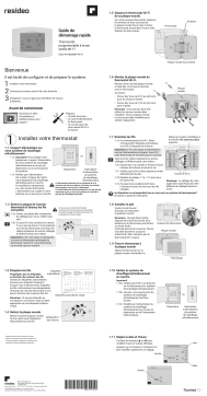 Honeywell Home RTH8580WF1007/W1 WiFi 7-Day Programmable Touchscreen Thermostat Guide de démarrage rapide