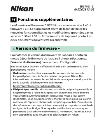 Nikon Z 6II Manuel utilisateur | Fixfr