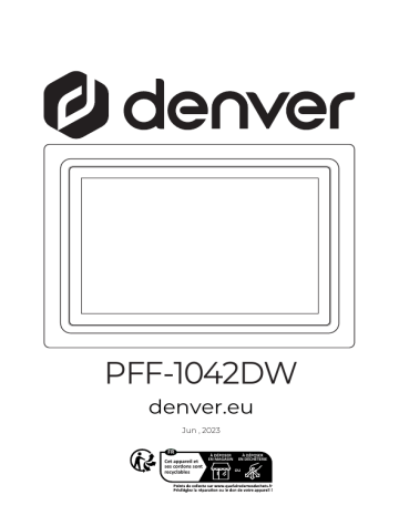 Denver PFF-1042DW 10.1” digital Wi-Fi photoframe Manuel utilisateur | Fixfr