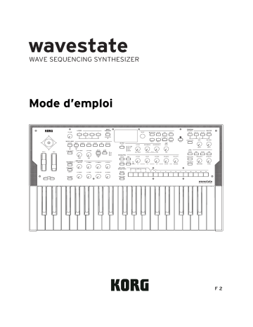 wavestate mk II | wavestate SE Platinum | wavestate SE | Korg wavestate Manuel du propriétaire | Fixfr