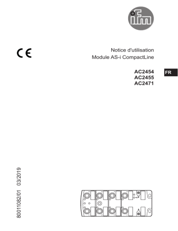IFM AC2471 AS-Interface CompactLine module Mode d'emploi | Fixfr