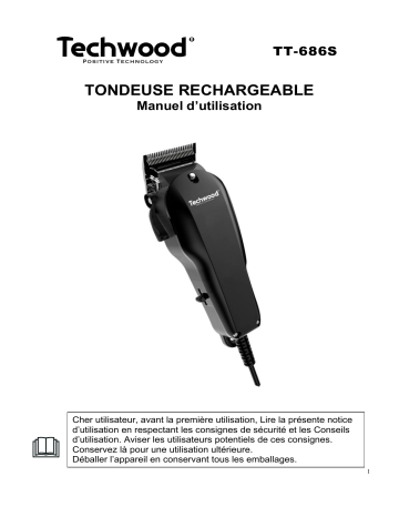 Techwood TT-686S Tondeuse filaire Manuel utilisateur | Fixfr