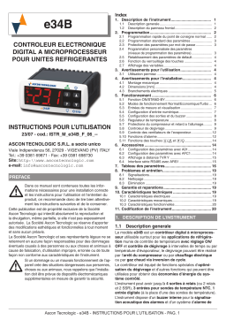 Ascon tecnologic e34B Digital controller Manuel du propriétaire