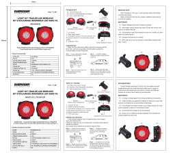 evergear 9035437 LED Wireless Trailer Light Kit Manuel du propriétaire